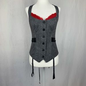 Fredrick's of Hollywood Denim Button up Corset